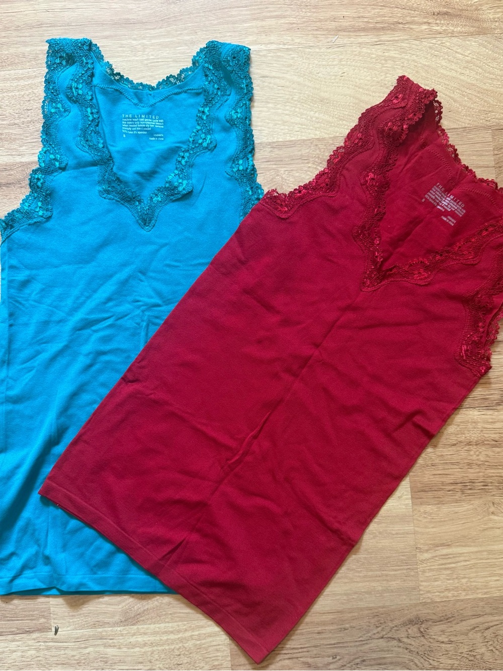 The Limited Lace Trim Camisole Tank Tops Size S Lot of 2